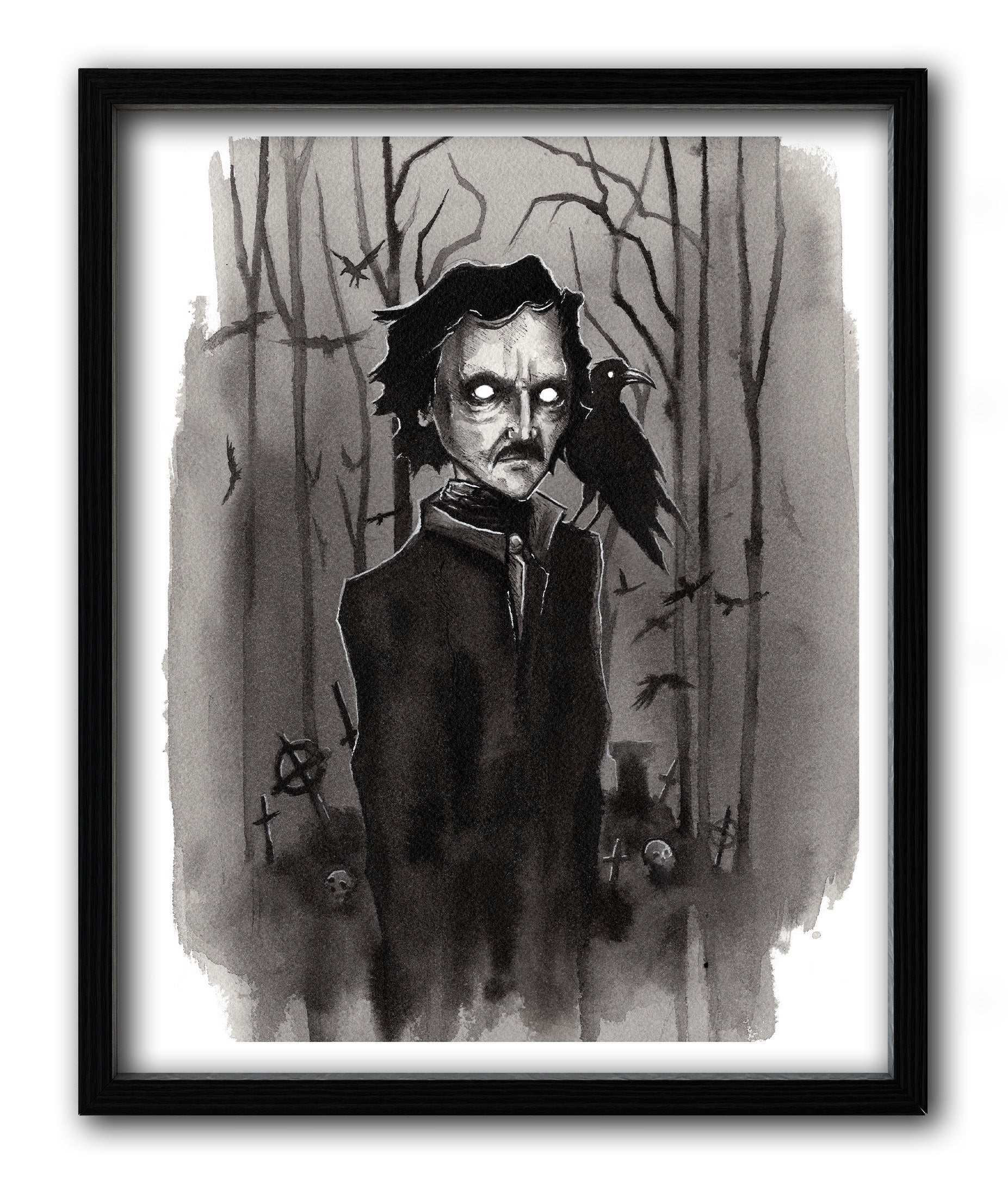 Poe and The Raven Print