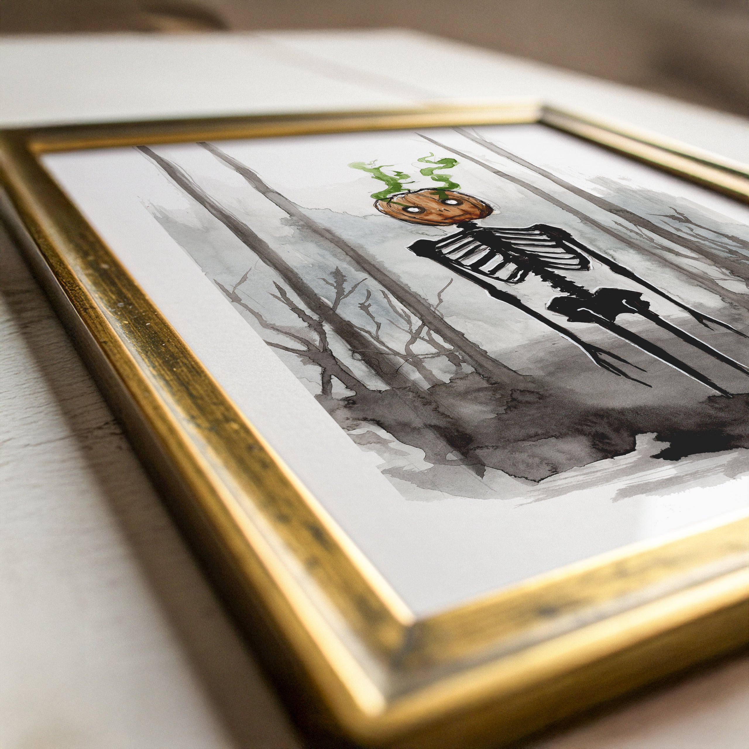 Pumpkin Skellie Print