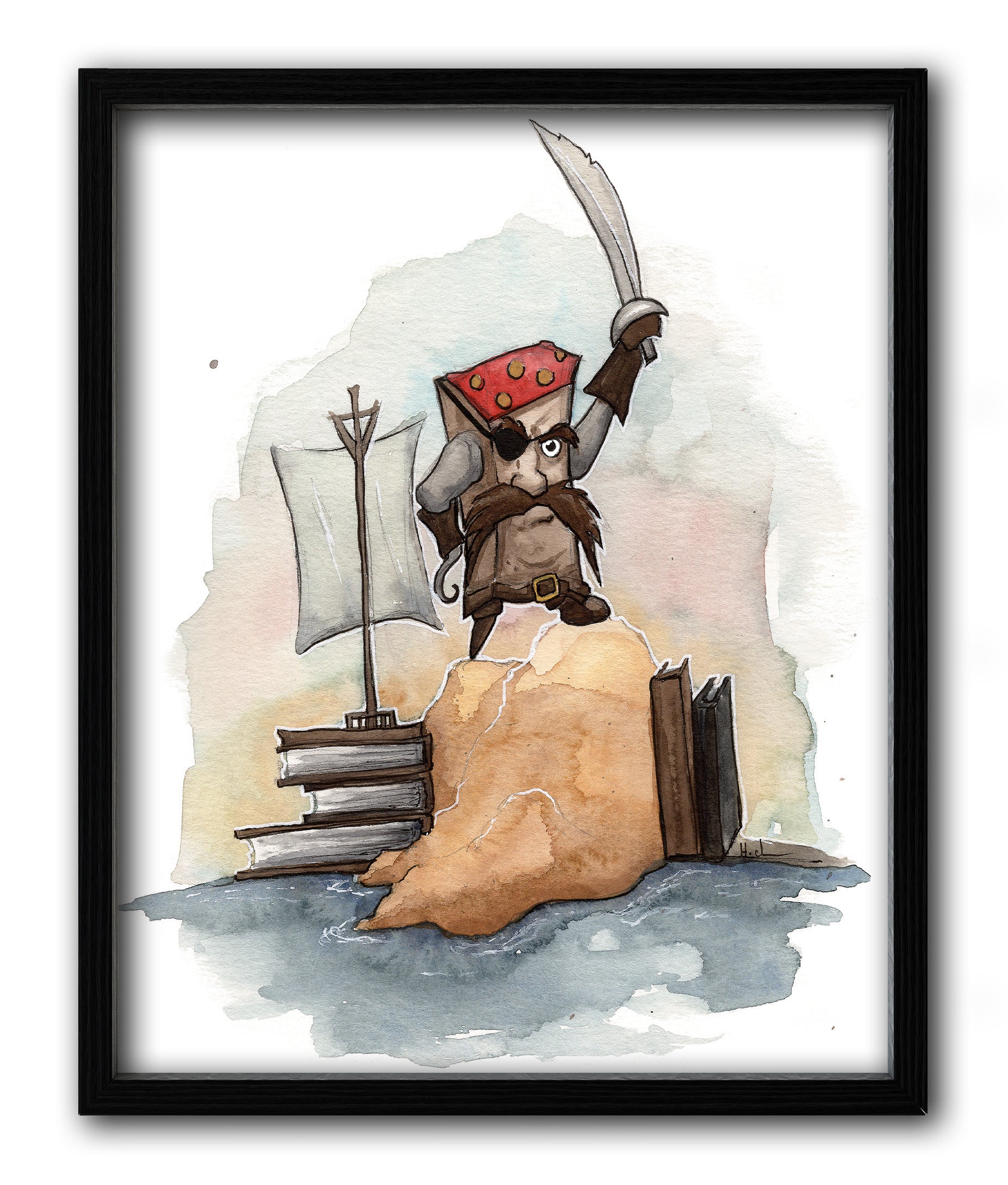 adventure pagemaster print black frame