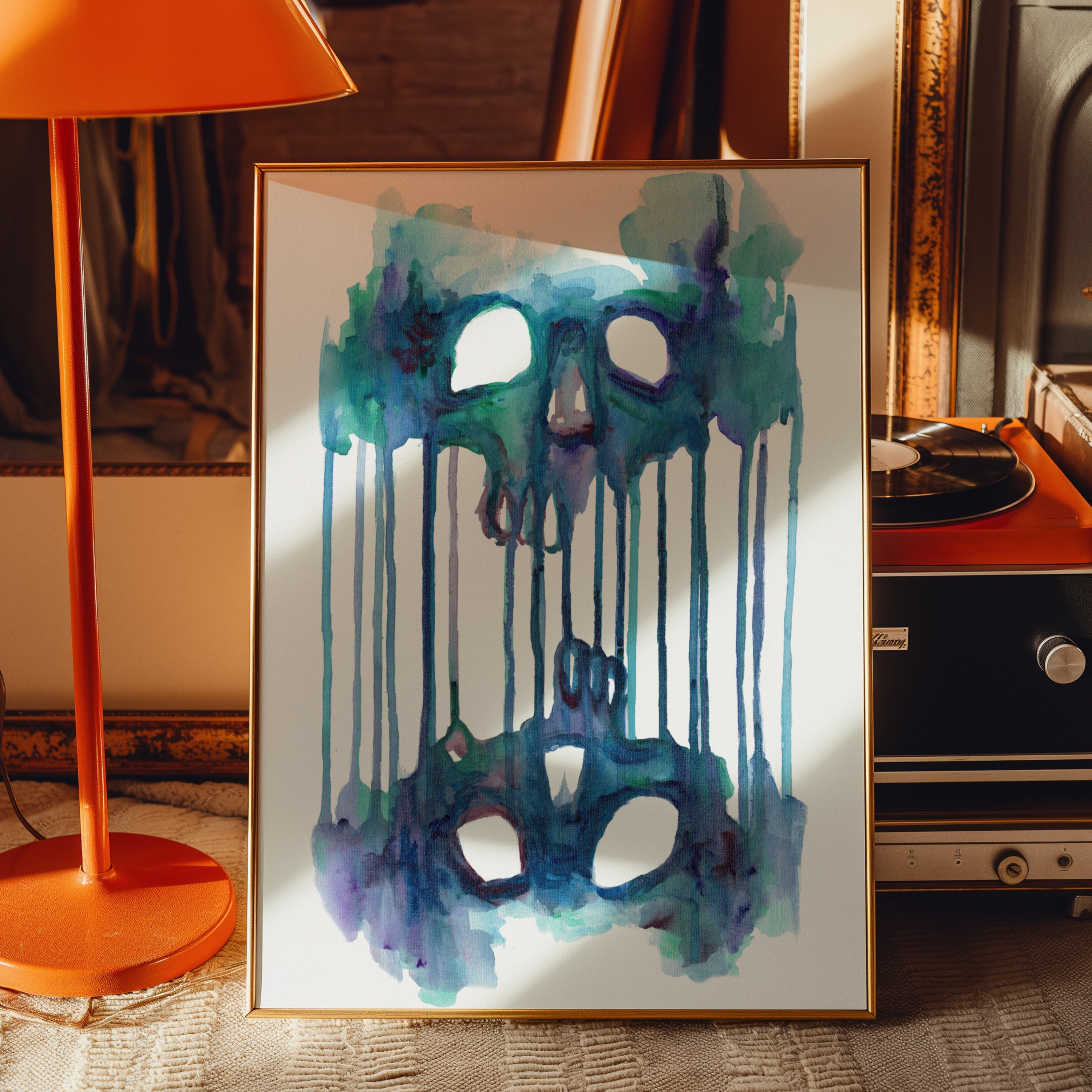 Double Skull Print