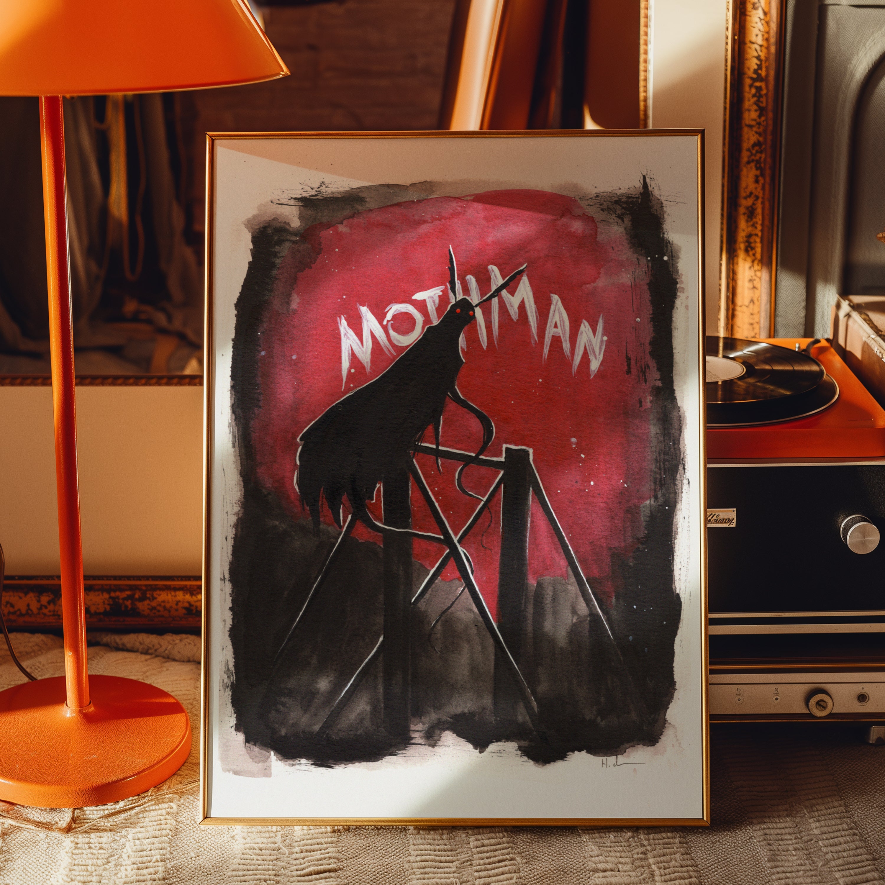 Mothman Red Print