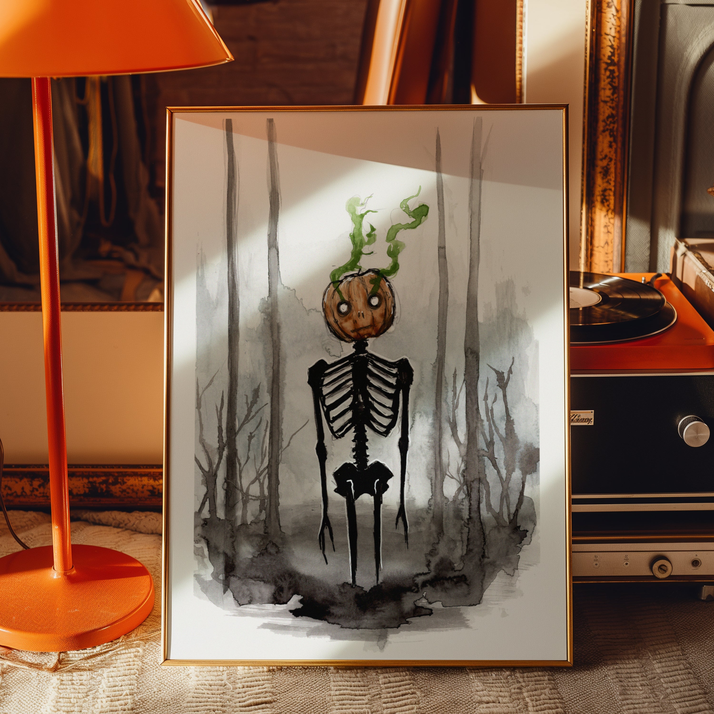 Pumpkin Skellie Print