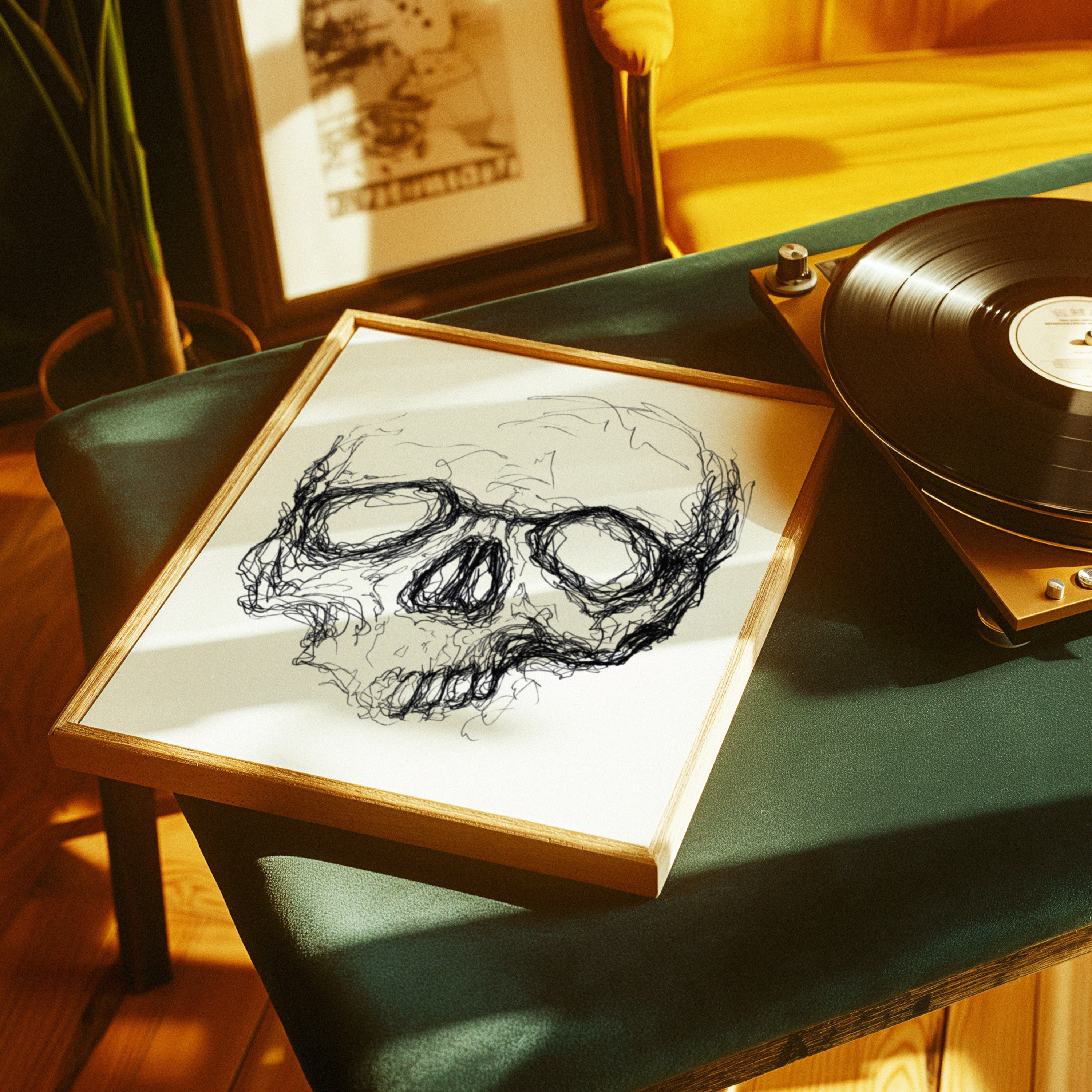 Ballpoint Skull Print