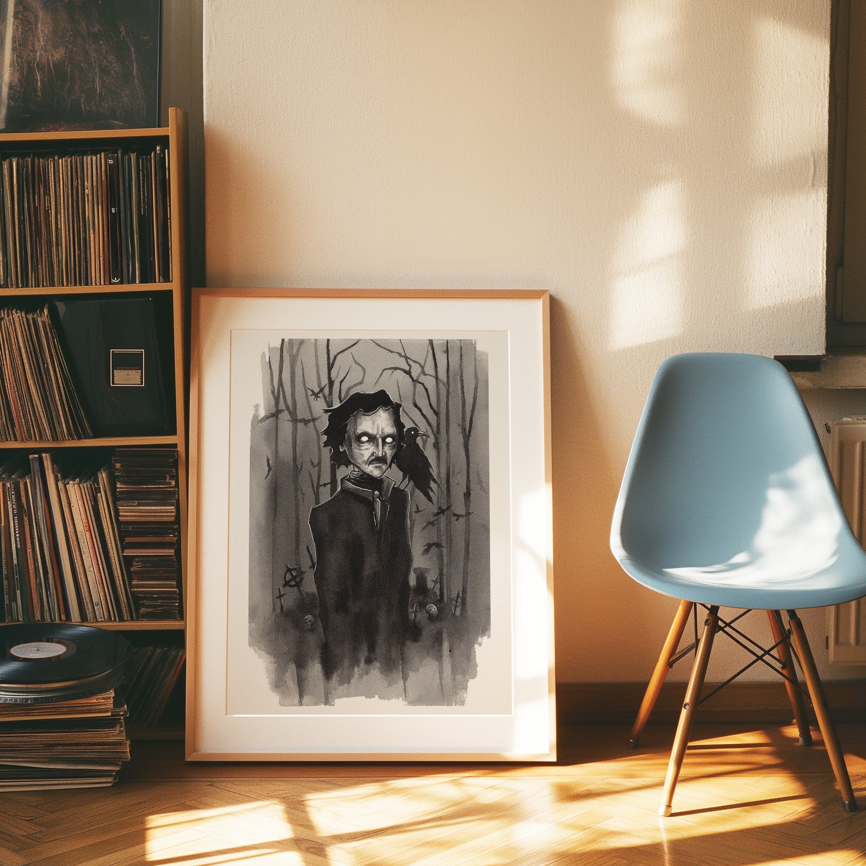 Poe and The Raven Print