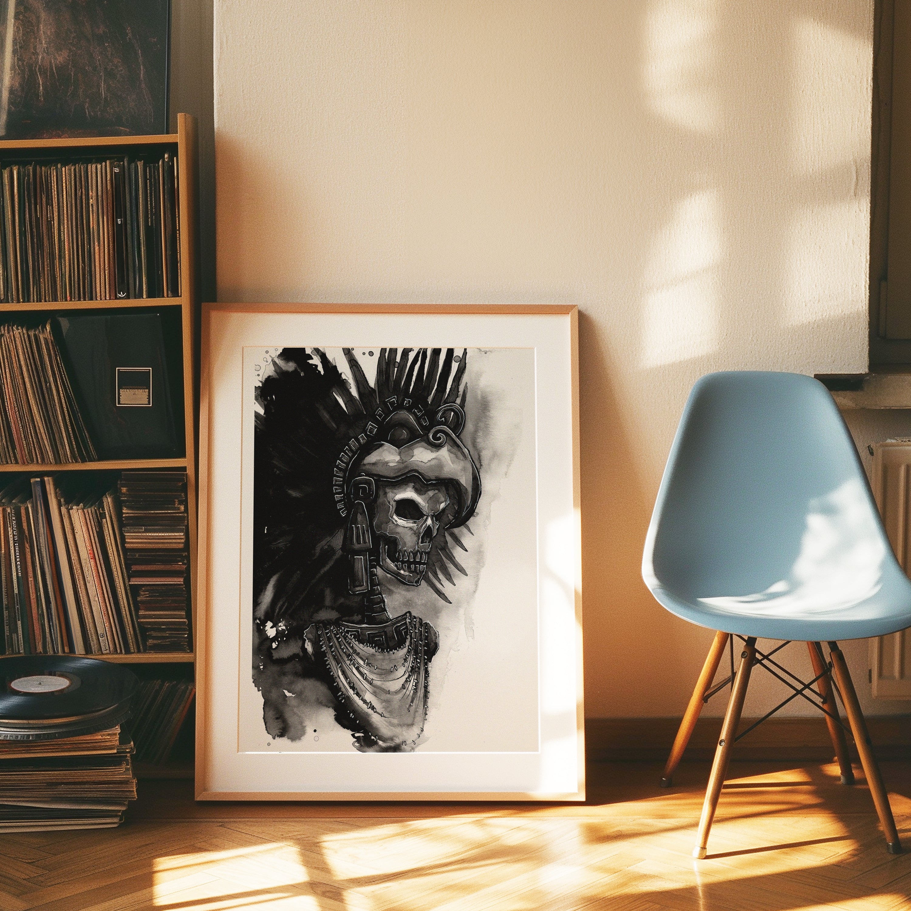 Aztec Skull Print