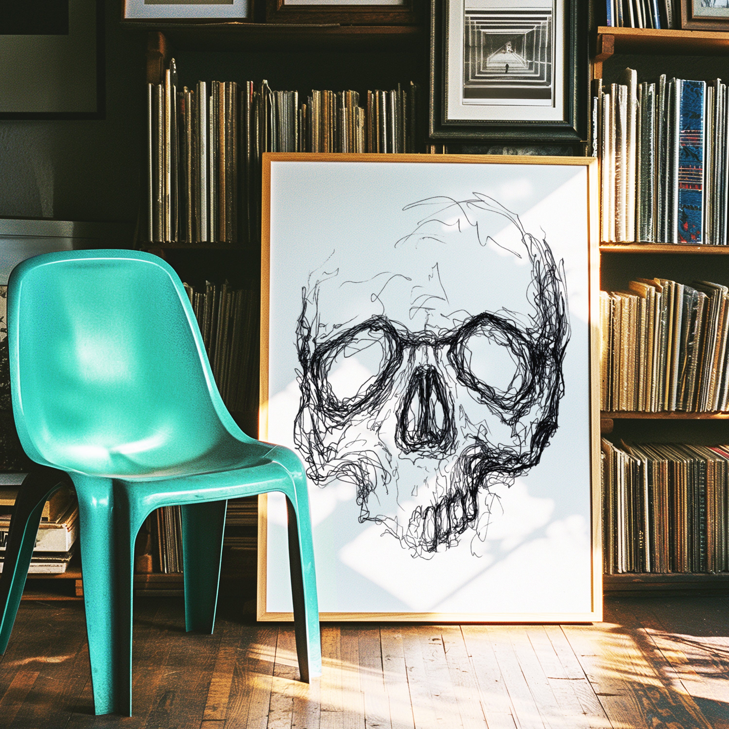 Ballpoint Skull Print