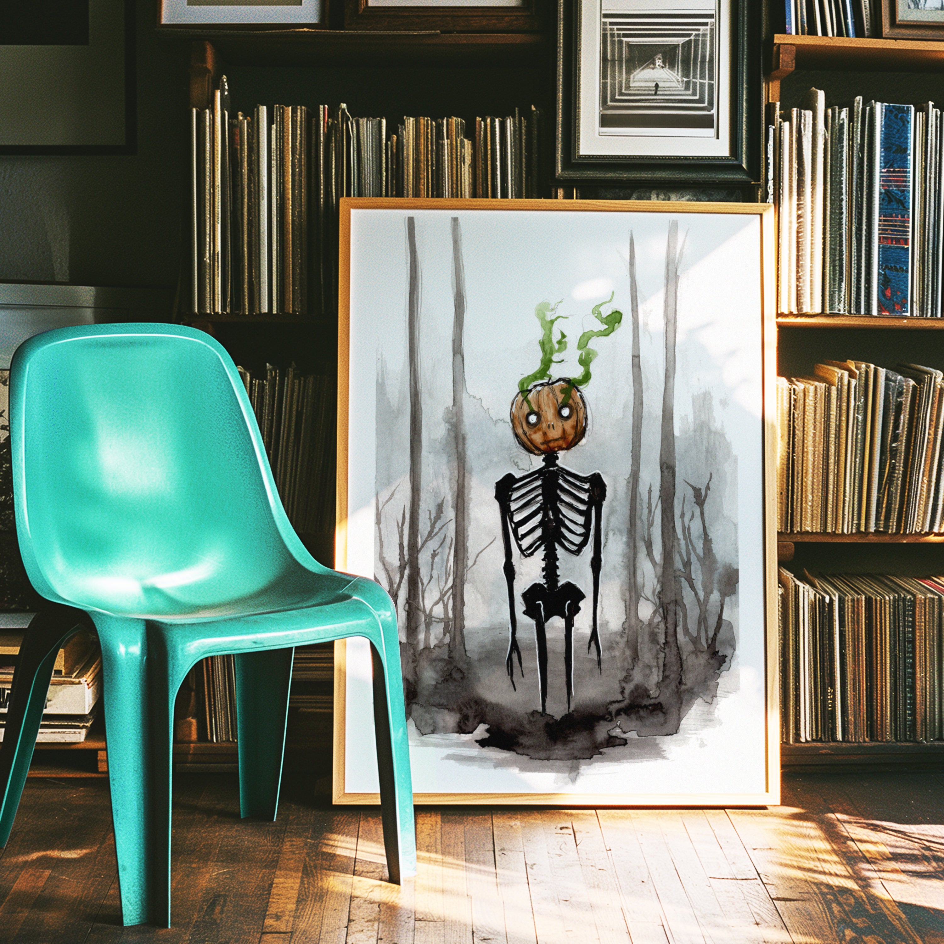 Pumpkin Skellie Print