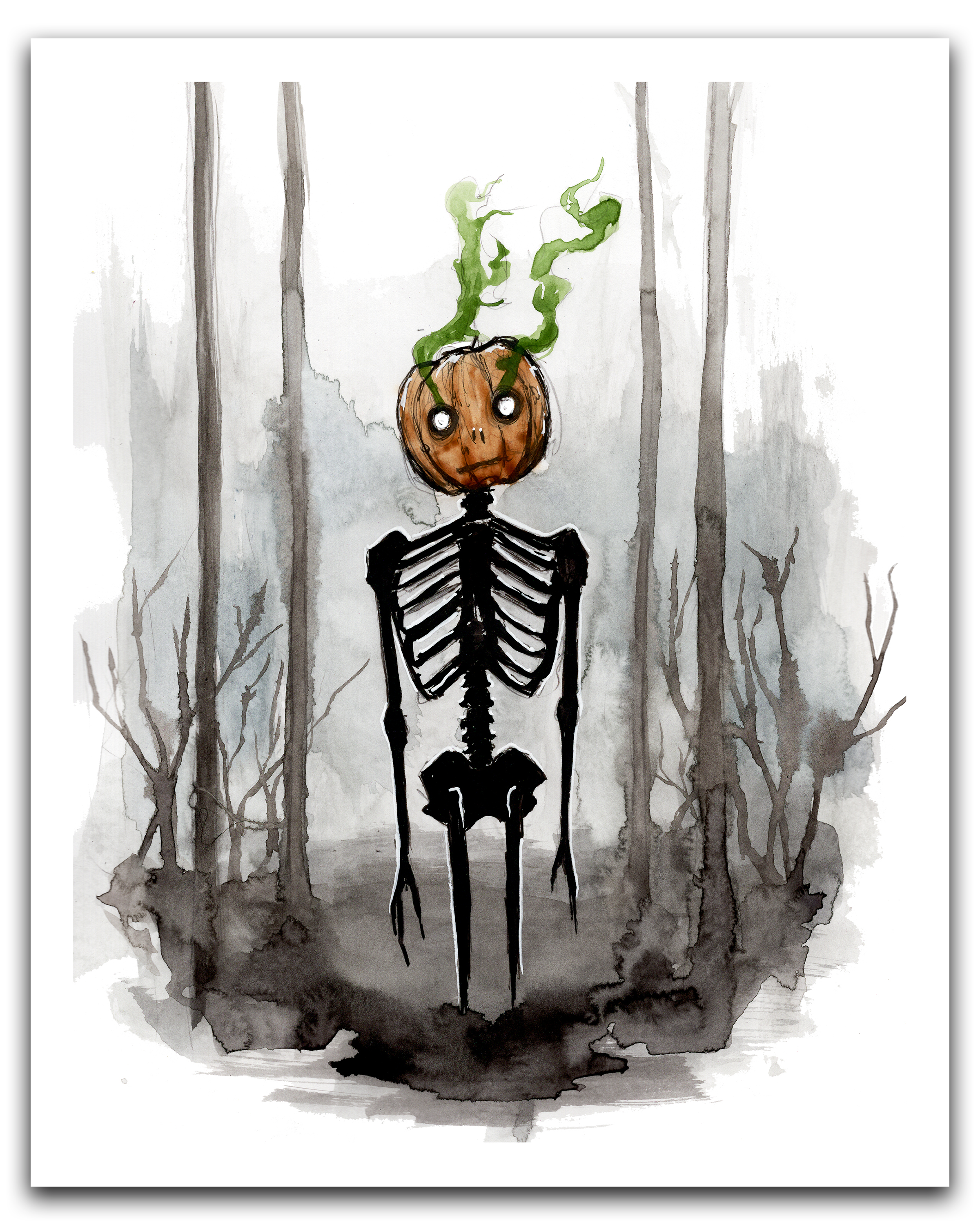 Pumpkin Skellie Print