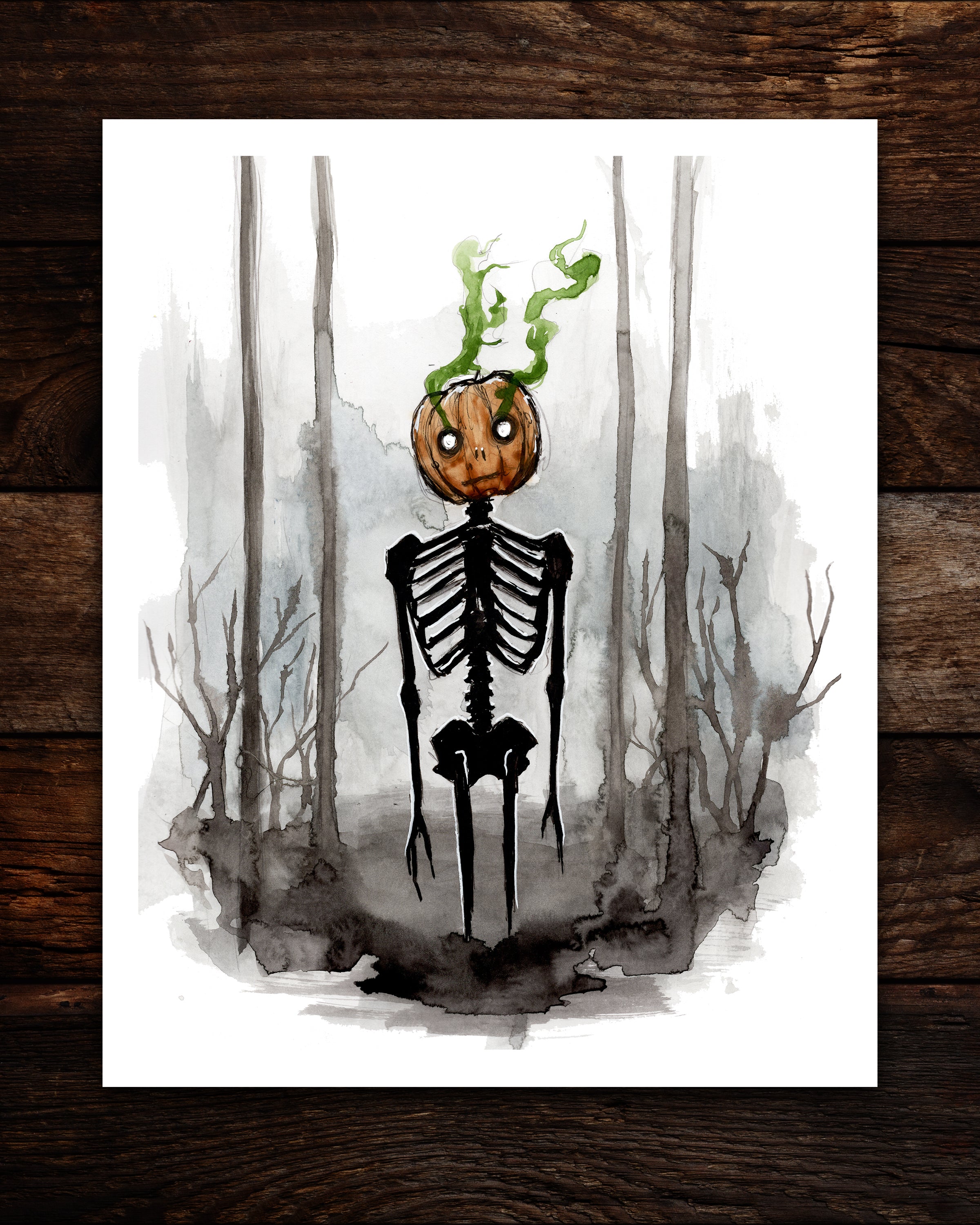 Pumpkin Skellie Print