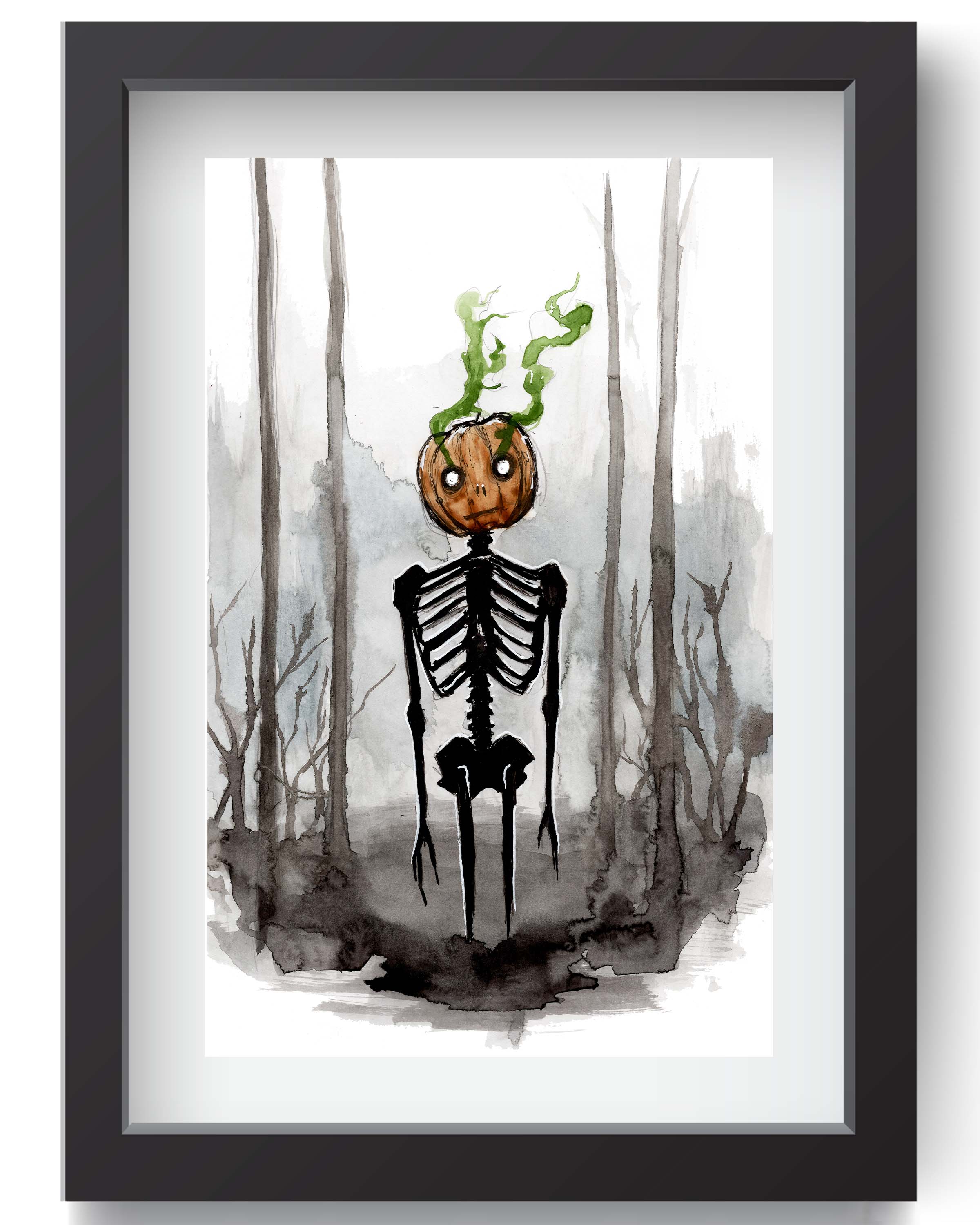 Pumpkin Skellie Print