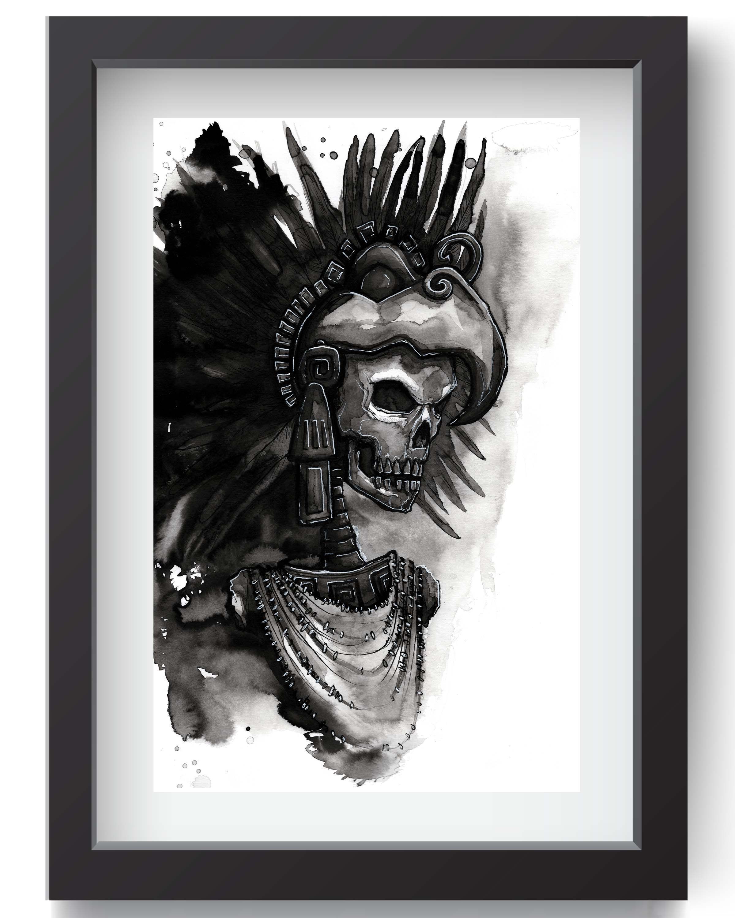 Aztec Skull Print