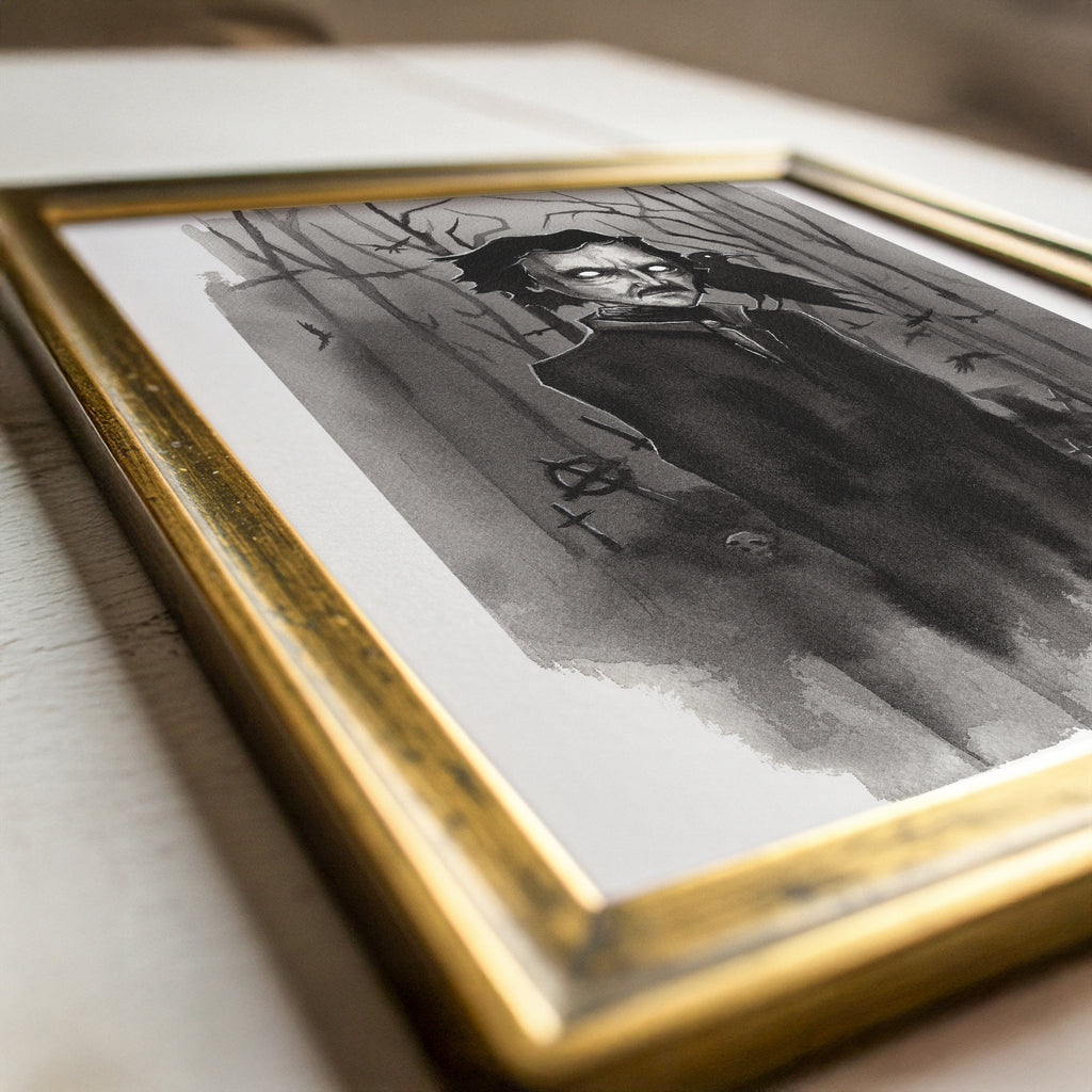 Poe and The Raven Print