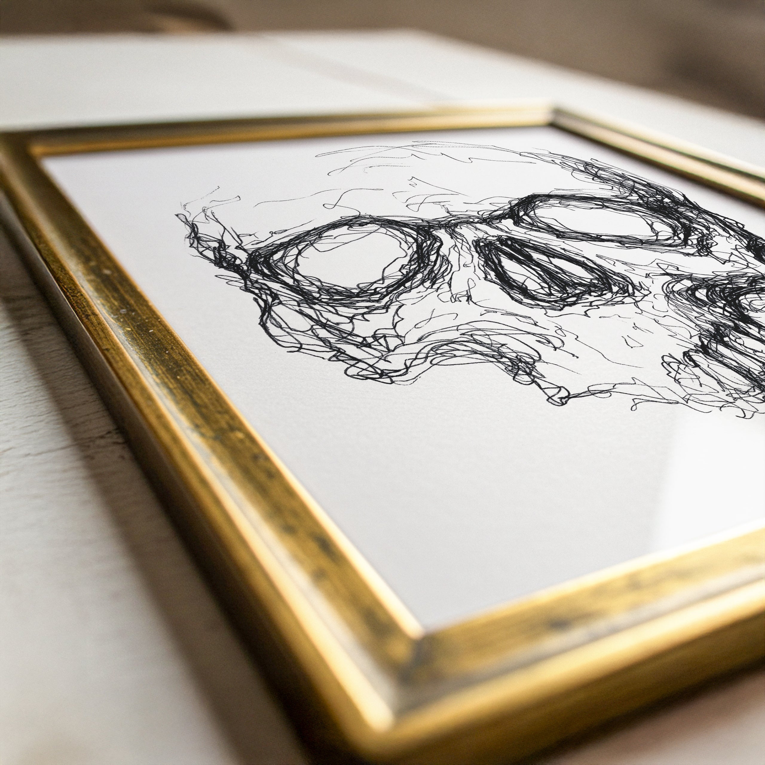 Ballpoint Skull Print