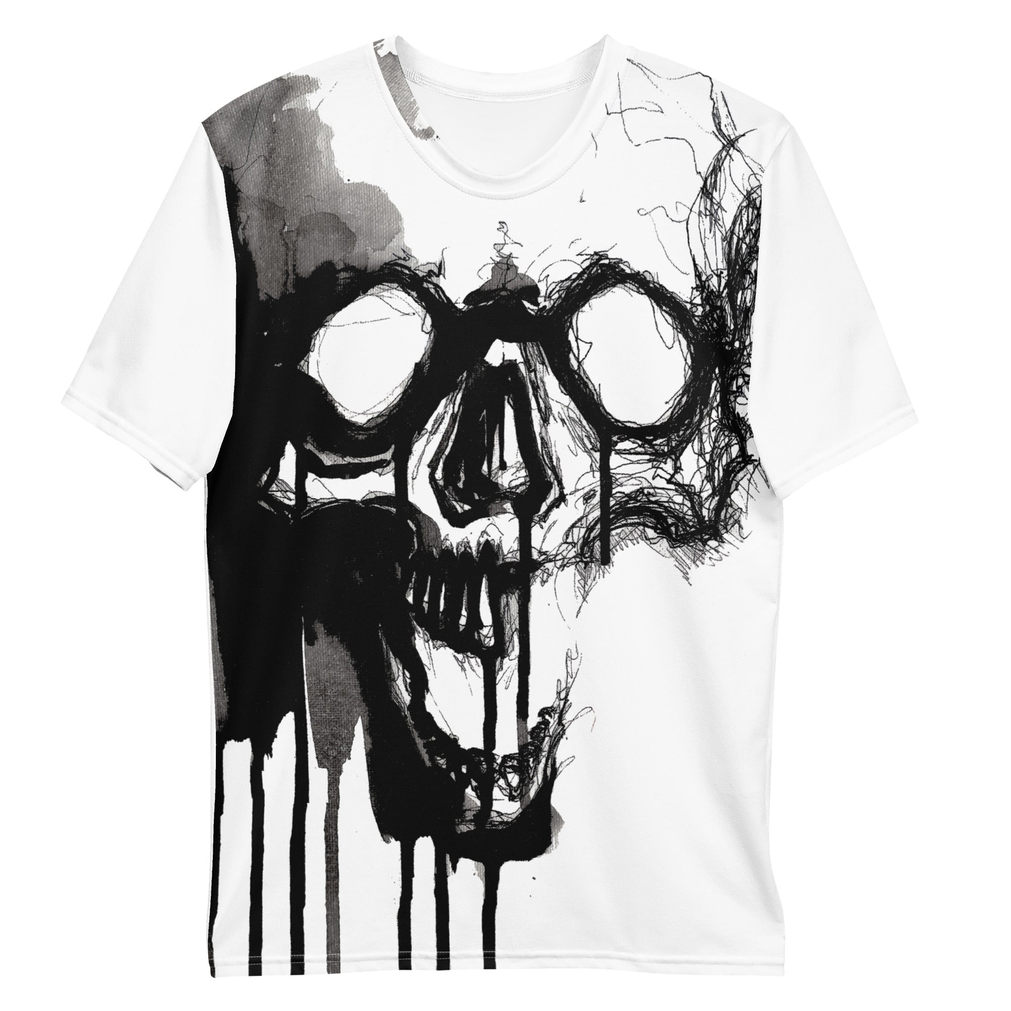 Black Ink Skull Men's T-Shirt