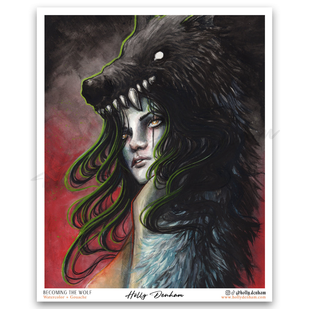 "Becoming the Wolf" Print