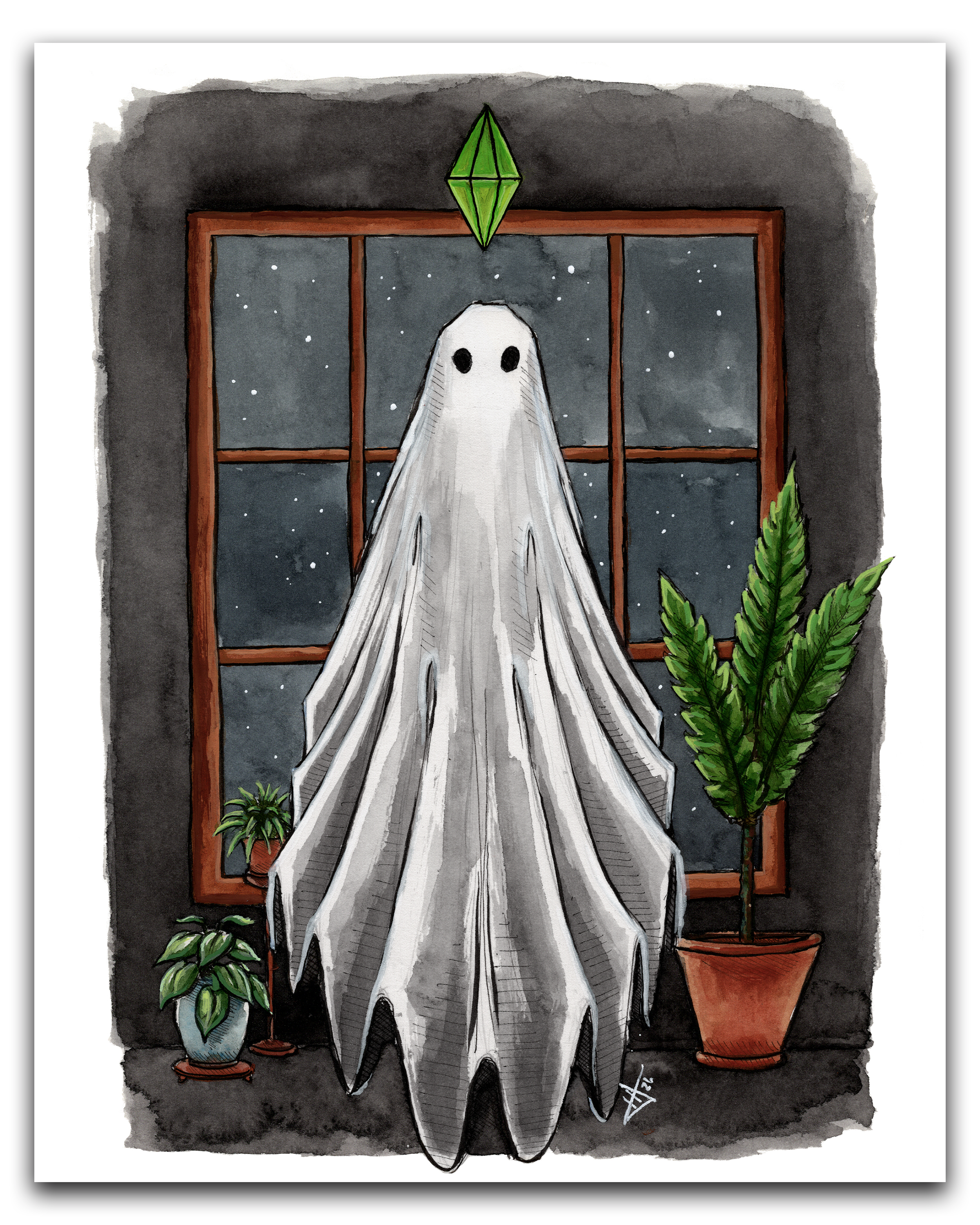 Sim Ghostie Print