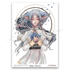 "Frieren and the Blue Moon Flowers" Print