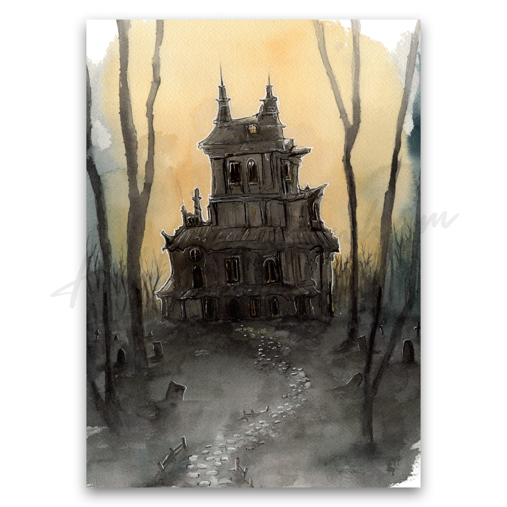 "Haunted Manor" Print