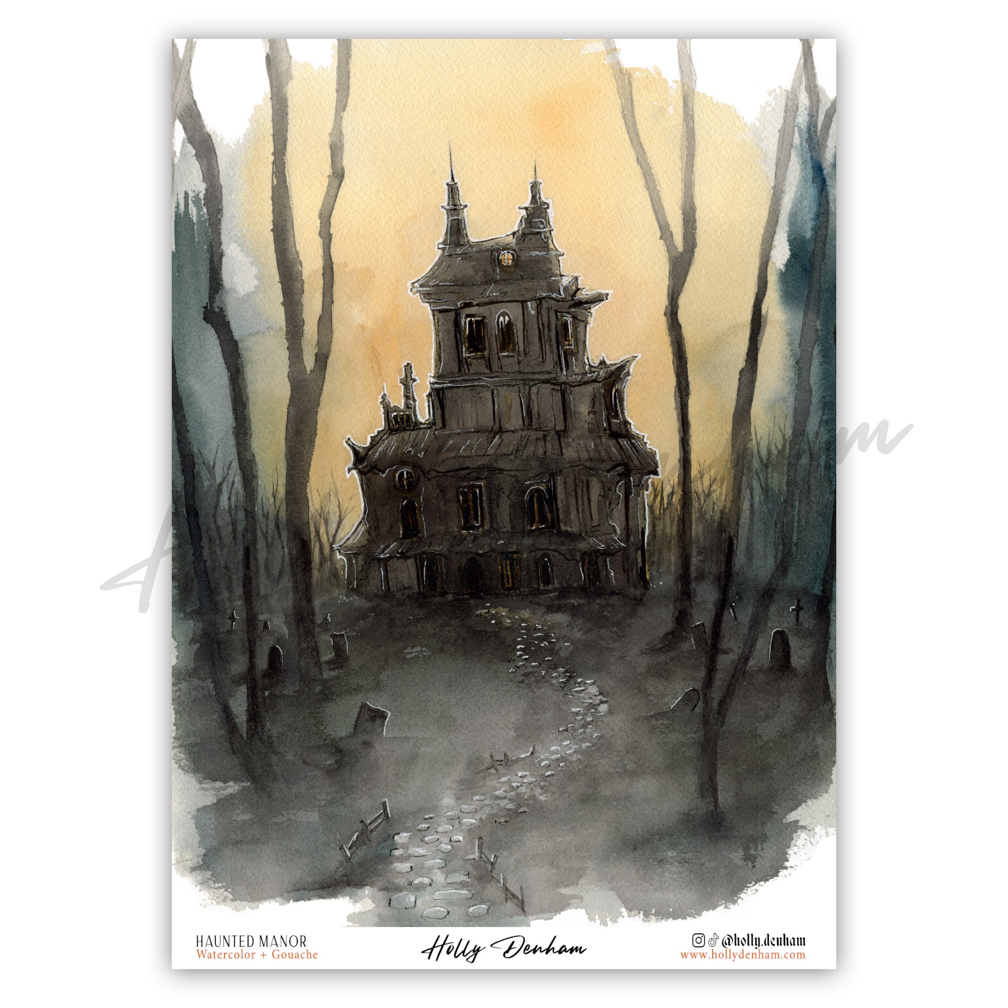 "Haunted Manor" Print