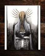 Skeleton Gold Drip Print