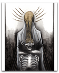 Skeleton Gold Drip Print