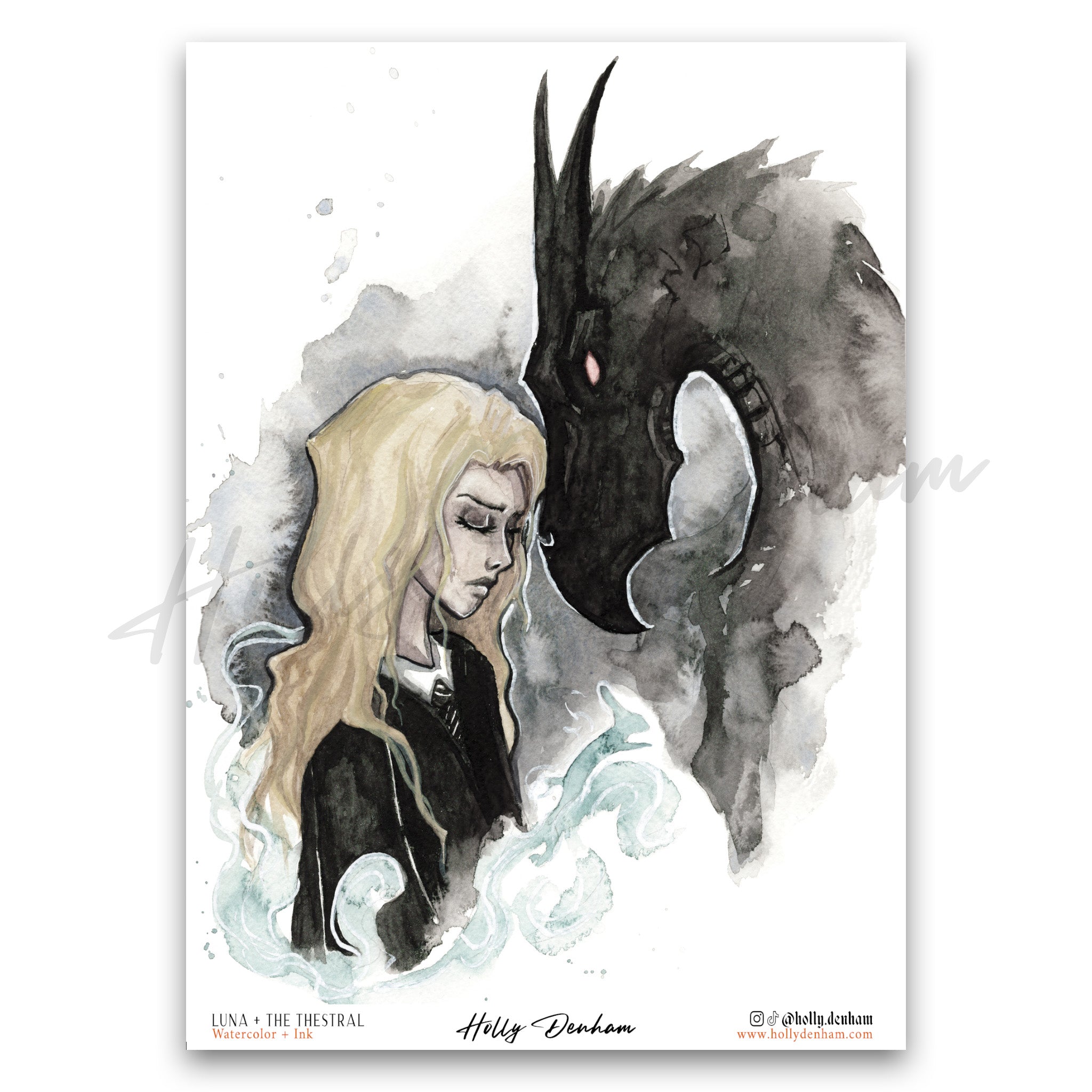 "Luna and the Thestral Print