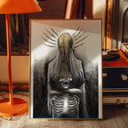 Skeleton Gold Drip Print