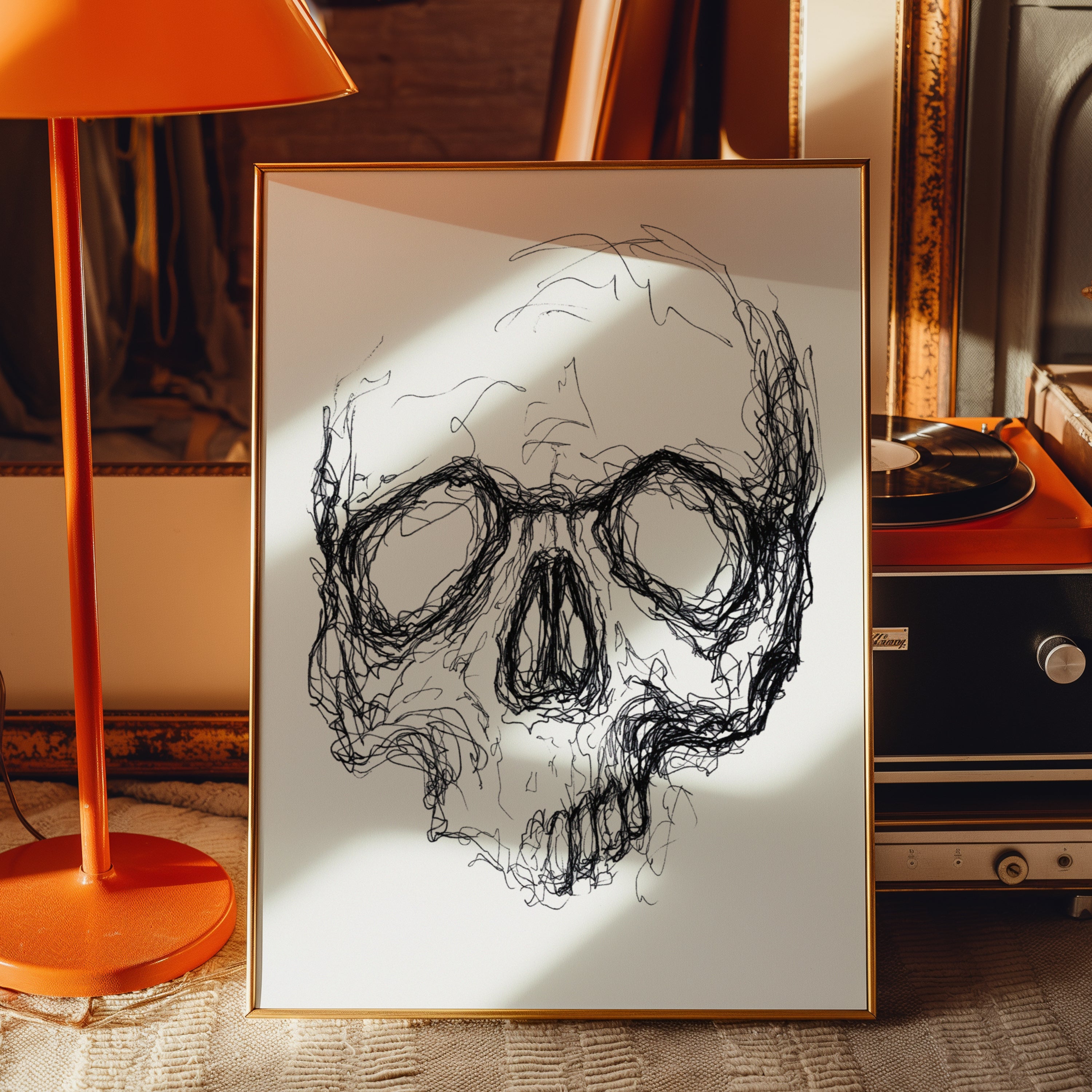 Ballpoint Skull Print