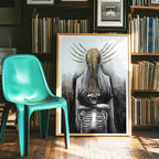 Skeleton Gold Drip Print