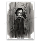 "Poe and The Raven" Print