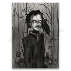 "Poe and The Raven" Print