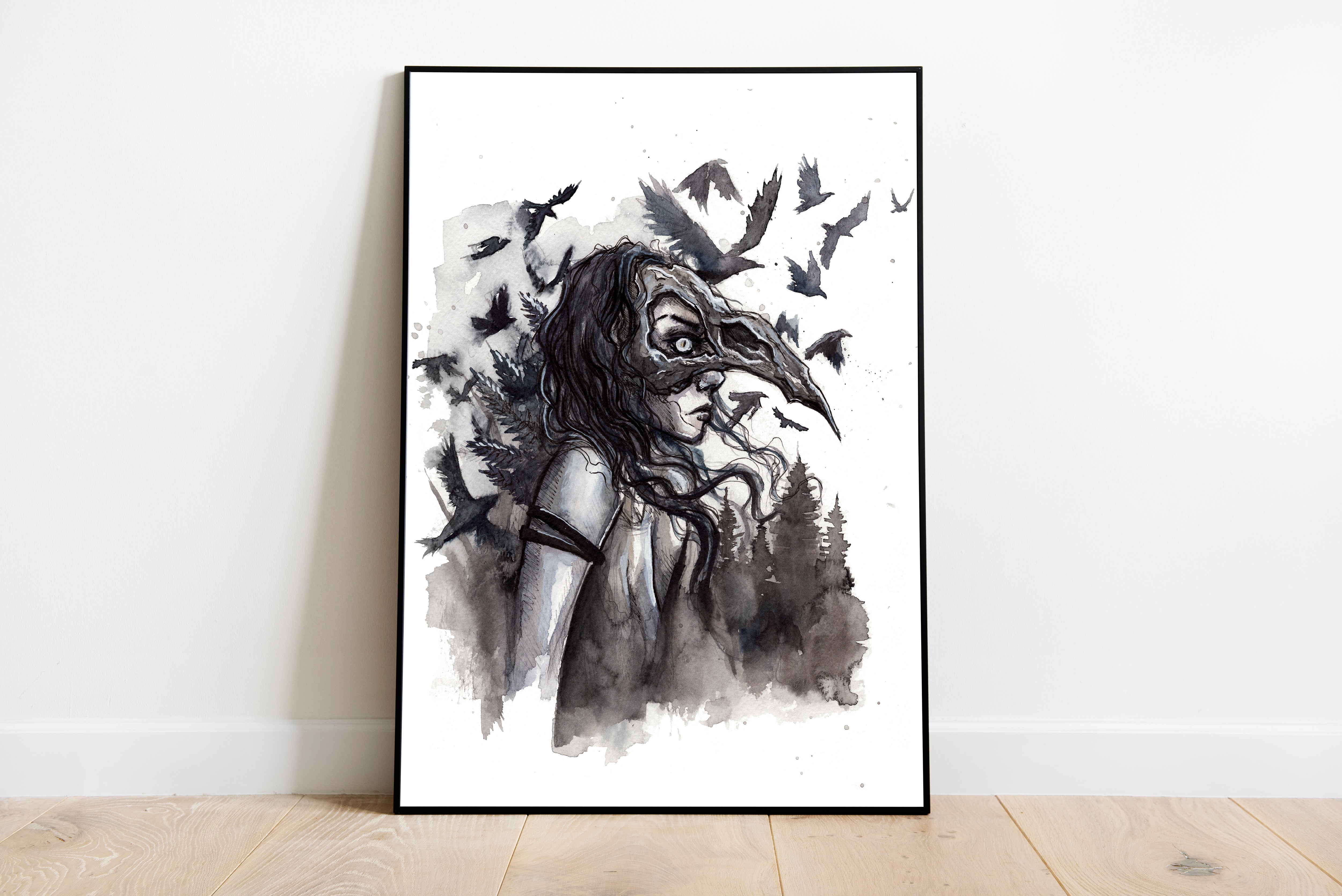 Lady of Crows Print