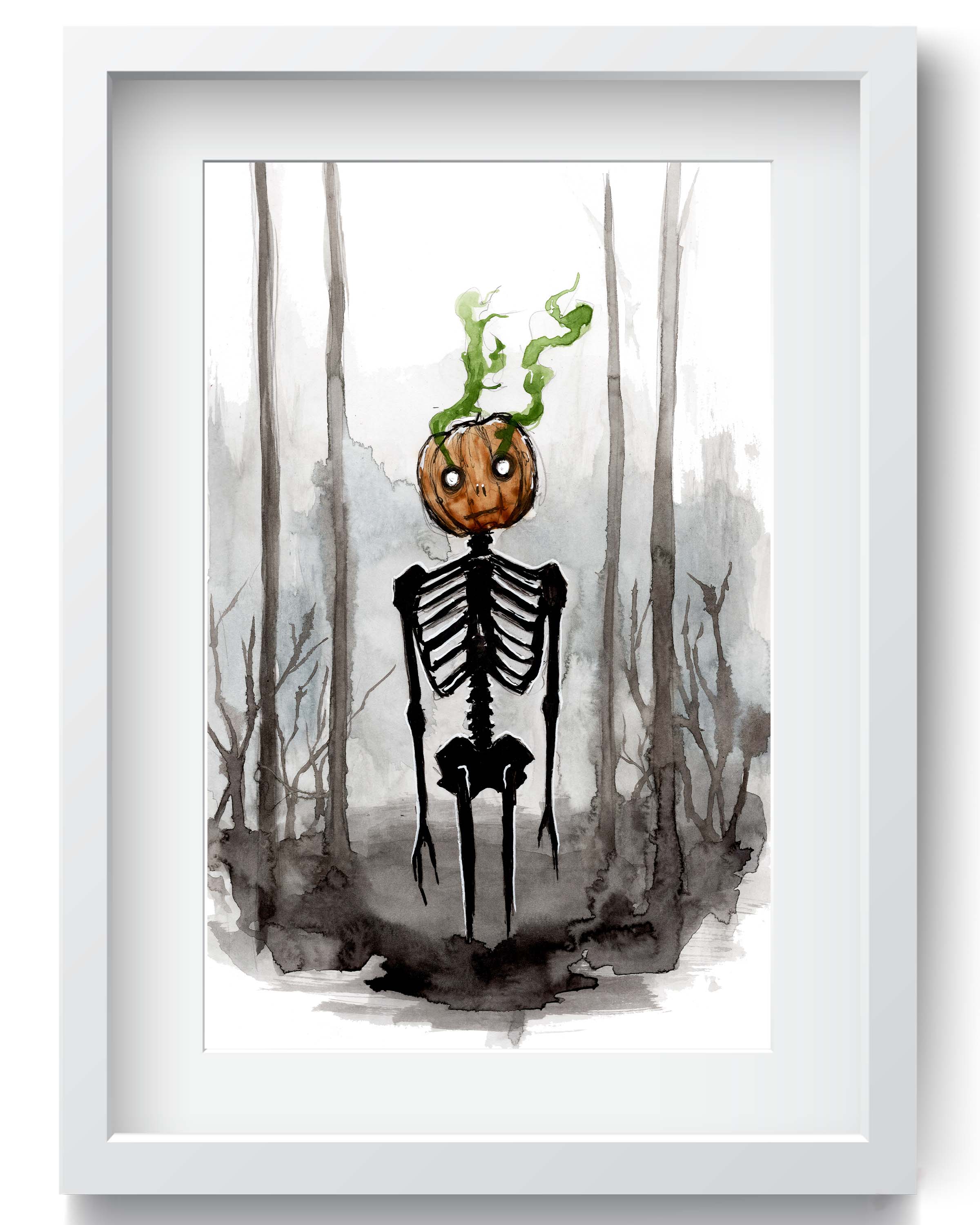 Pumpkin Skellie Print