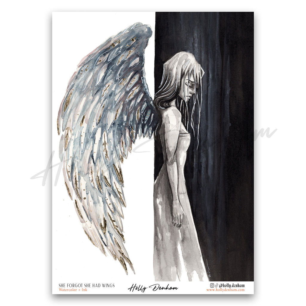 "She Forgot She Had Wings" Print