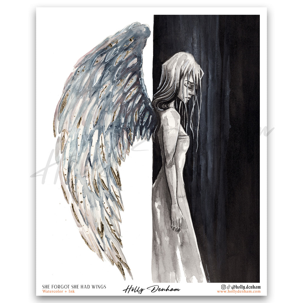 "She Forgot She Had Wings" Print