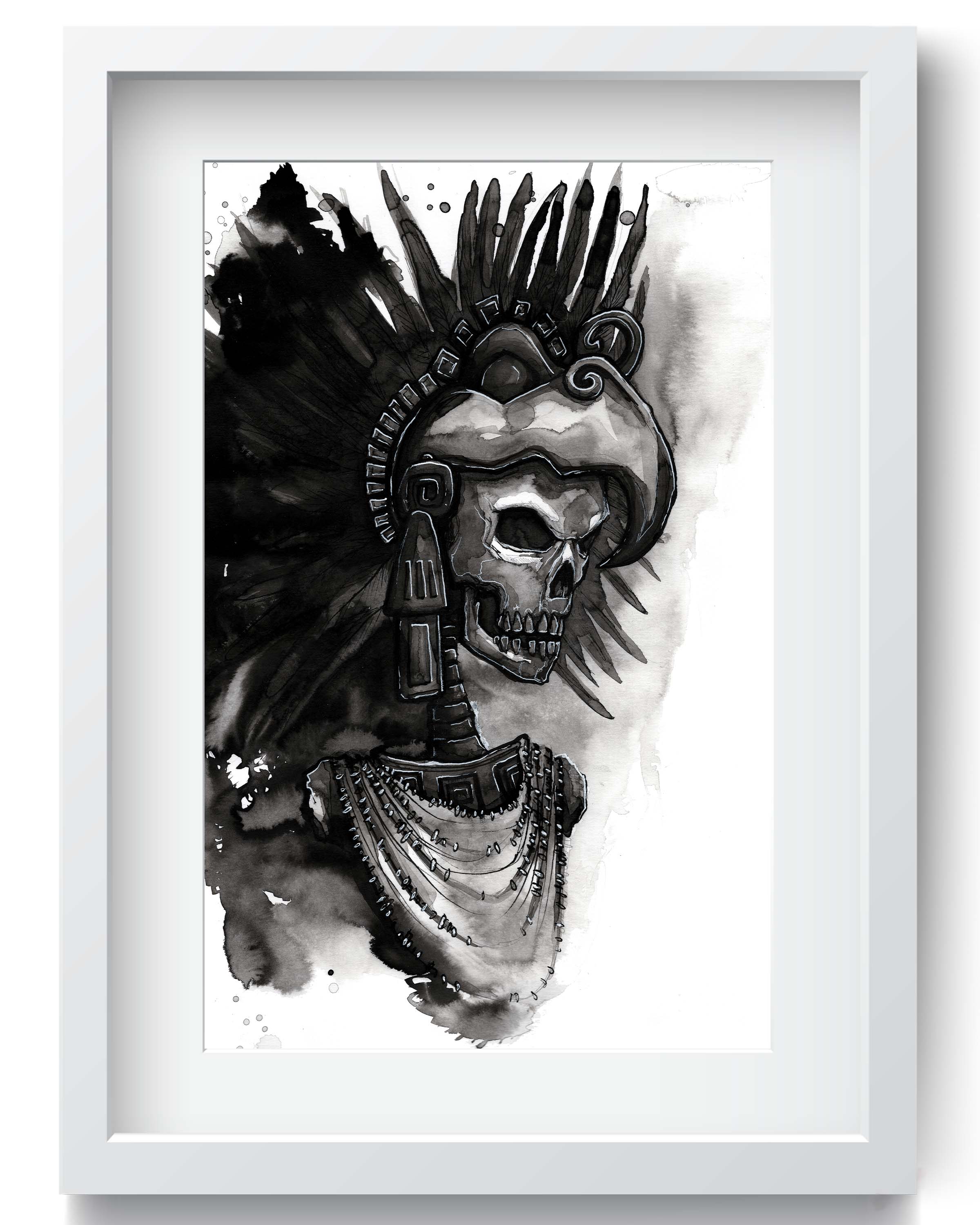 Aztec Skull Print